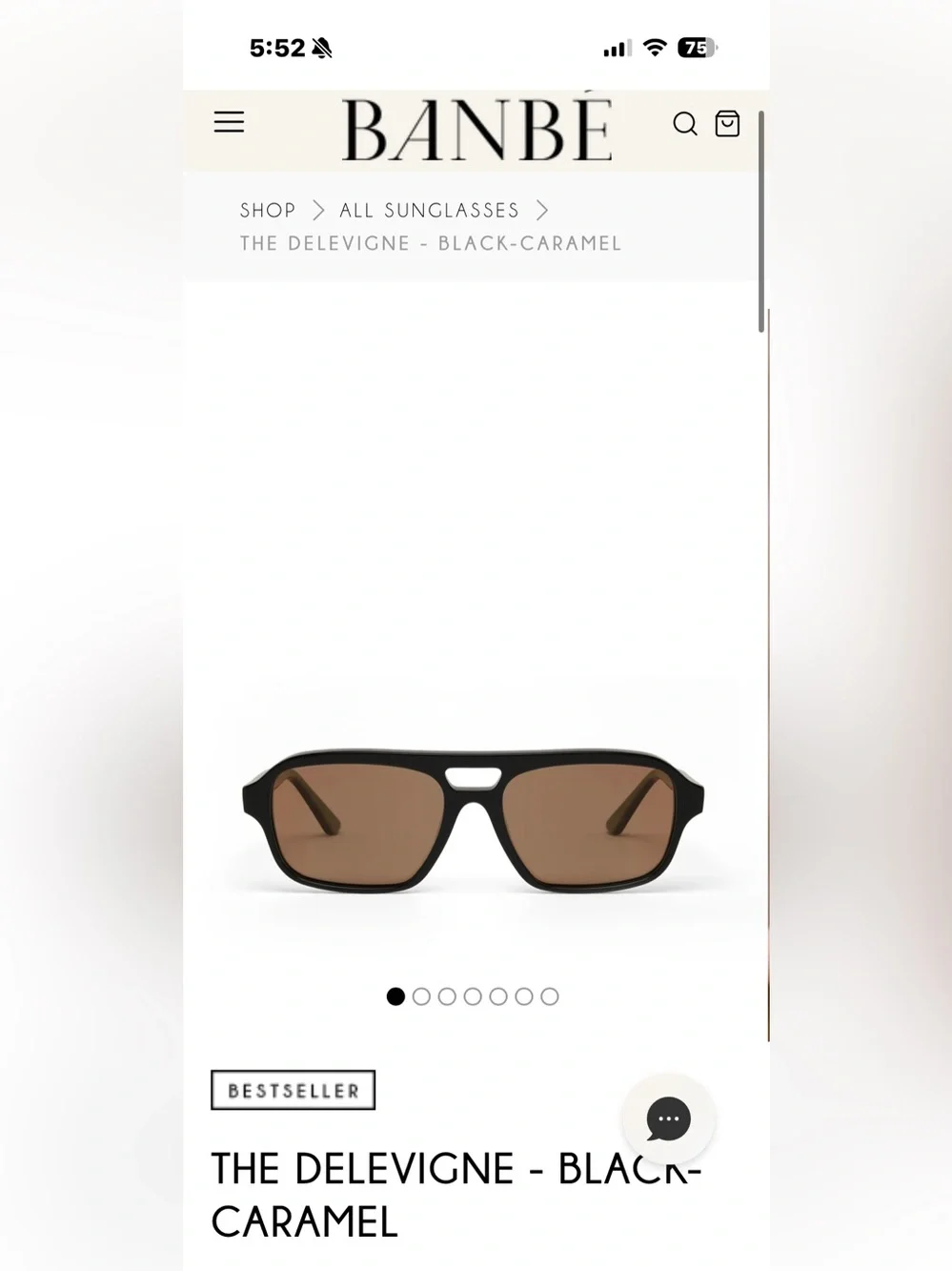 Banbe The Delevigne Black & Carmel Sunglasses